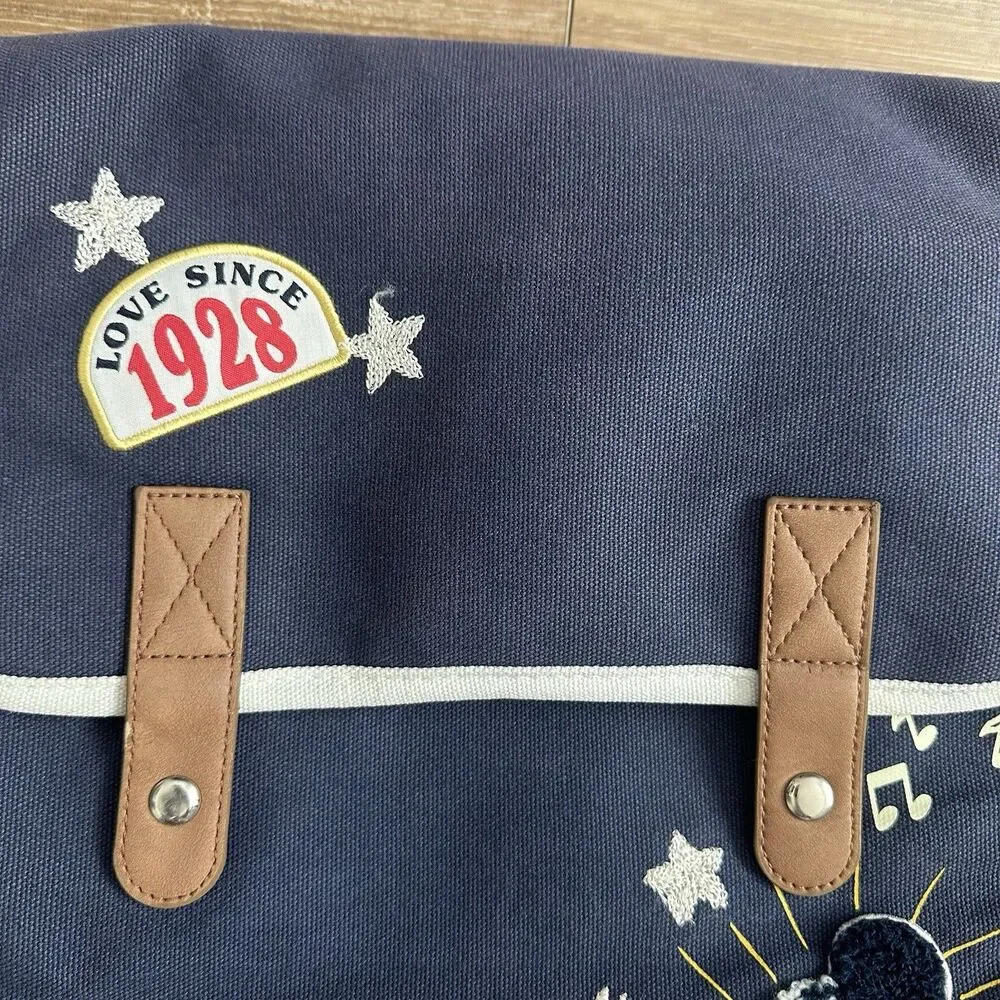 Disney Parks Heritage Forever Mickey Messenger Backpack Love Since 1928 Canvas